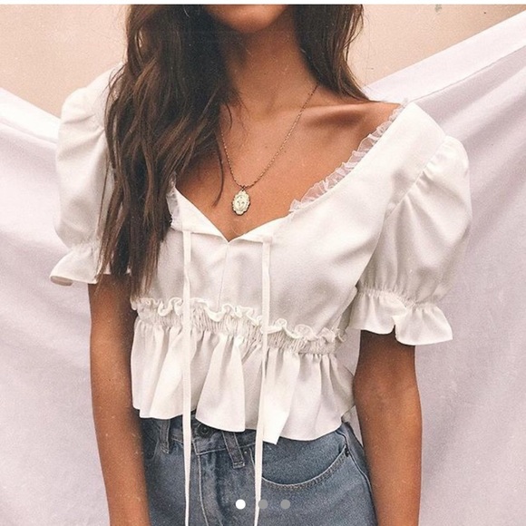 Princess Polly Tops - Princess Polly Lioness White Blouse